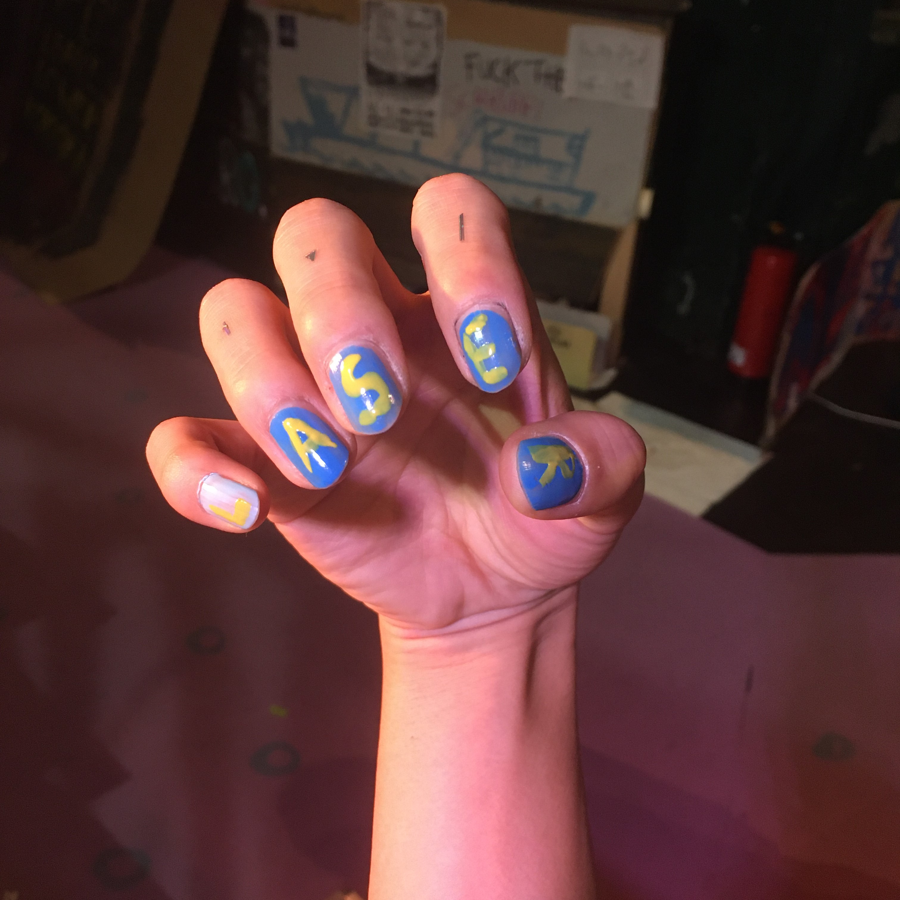 My nails written as LASER
