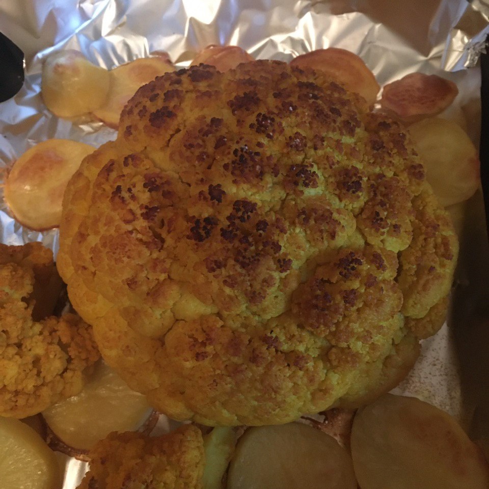 spiced and baked cauliflower