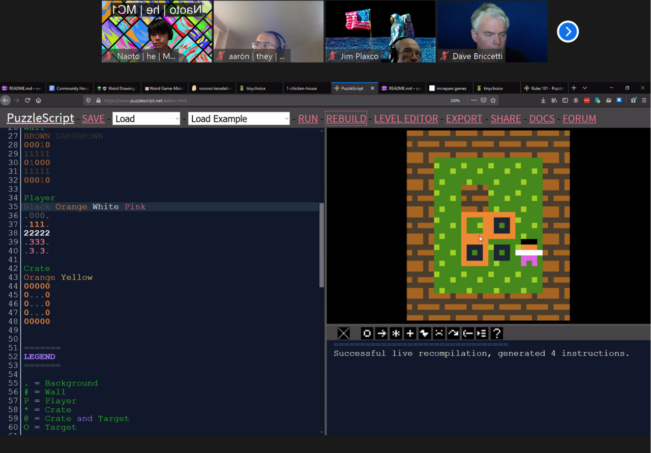 Lee showing PuzzleScript